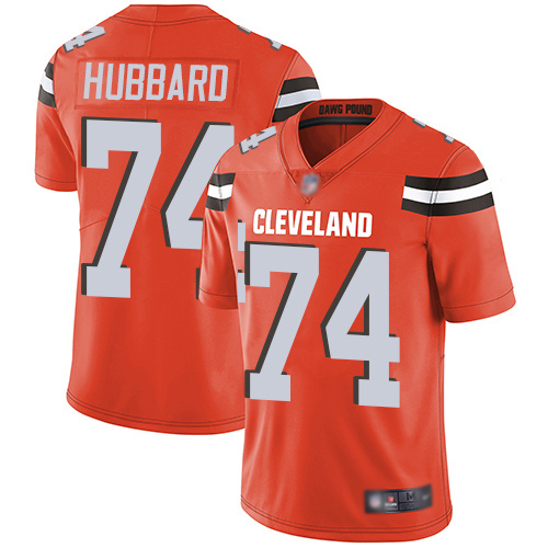 Cleveland Browns Chris Hubbard Men Orange Limited Jersey #74 NFL Football Alternate Vapor Untouchable->cleveland browns->NFL Jersey